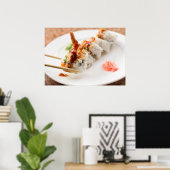 Shrimp Tempura Sushi Roll Poster (Thuiskantoor)