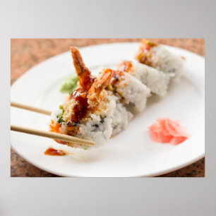 Shrimp Tempura Sushi Roll Poster