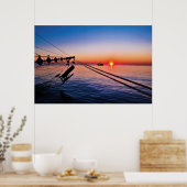 Shrimping Sunset Poster (Keuken)
