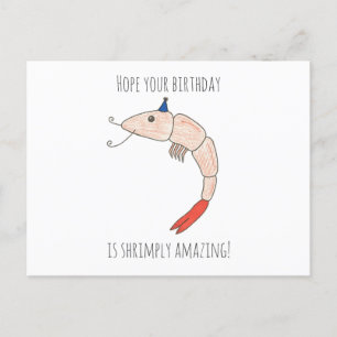 Shrimply Amazing Verjaardag Briefkaart