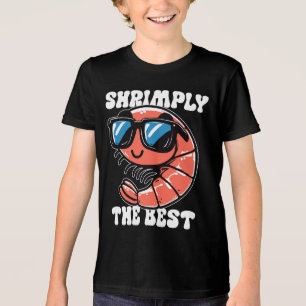 Shrimply De Beste Garnalen Pun Grappig Tri-Blend Shirt