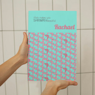 SHRIMPLY Mooie Blauwgroen Roze Kwekerij Custom Poster