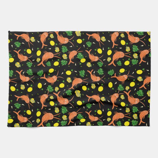 Shrimps pattern theedoek (Horizontaal)