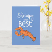 Shrimpy de beste kreeft kerstmis bedankt kaart (Gele Bloem)