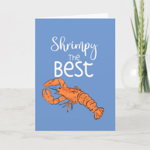 Shrimpy de beste kreeft kerstmis bedankt kaart