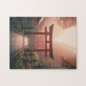 Shrine Path at Dawn – Tranquil Japan Puzzle (Horizontal)
