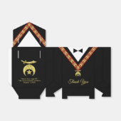 Shriner Jewel Collar Tux Sjabloon Party Dank u Bedankdoosjes (Uitgevouwen)