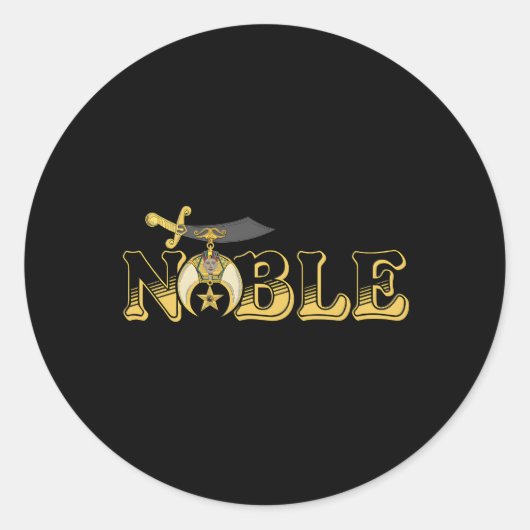 Shriner Noble Ronde Sticker (Voorkant)