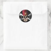 Shriner vrijmetselaar schedel getipt fez. ronde sticker (Tas)