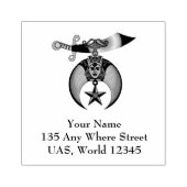 Shriners gepersonaliseerd 	rubberstempel (Afrduk)