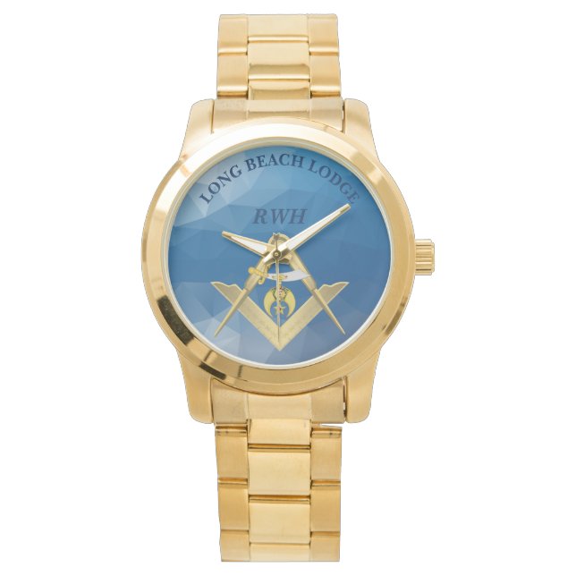 Shriners op Blue Masonic Horloge (Voorkant)