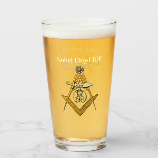 Shriners personaliseren glas (Voorkant gevuld)