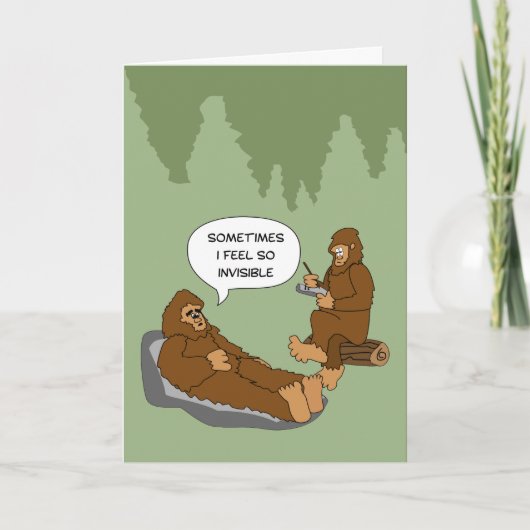 Shrink's Kantoor Funny Sasquatch Cartoon Custom Kaart (Voorkant)