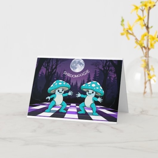 Shroom Boogie Tshirt Kaart (Gele Bloem)