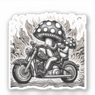 Shroomed Skeleton Cruise Sticker