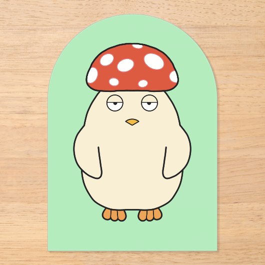 Shroompey Chick Acryl Uitnodigingen (Voorkant)