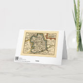 Shropshire Comté Angleterre Ancienne carte Antiqua (Dos)