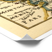 Shropshire County Map, Engeland Poster (Hoek)