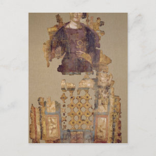 Shroud die een vrouw met een ankh afschildert briefkaart