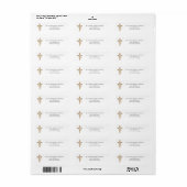 Shroud of Turin Easter Cross Religious Christian Etiket (Full Sheet)