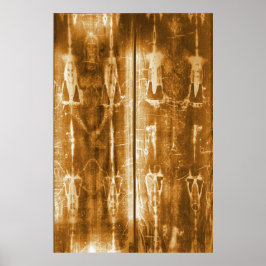 Shroud of Turin Jesus Afbeelding Front & Back Poster