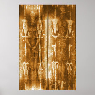 Shroud of Turin Jesus Afbeelding Front & Back Poster