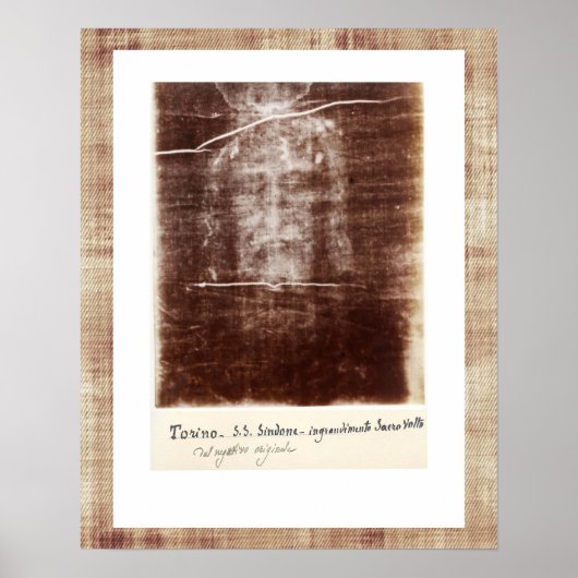 Shroud of Turin Jesus Negative Photo Secondo Pia Poster (Voorkant)