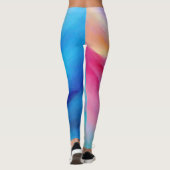"Shroudglen" Roze en Blauw Landschap Zeegezicht. Leggings (Achterkant)