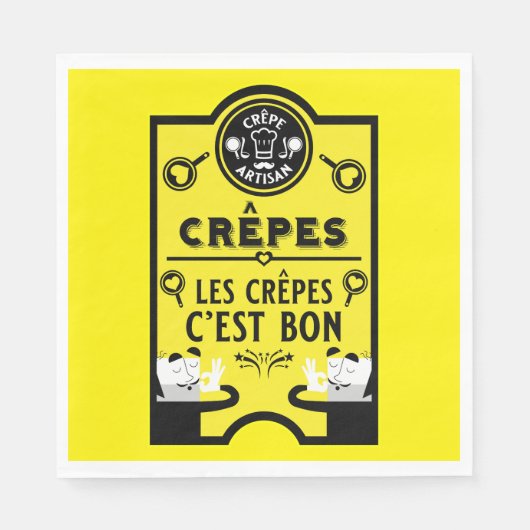 Shrove dinsdag pannenkoekdag servet (Voorkant)