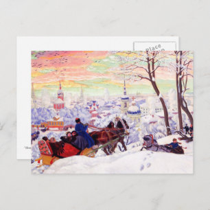 "Shrovetide" de Boris Kustodiev Carte postale