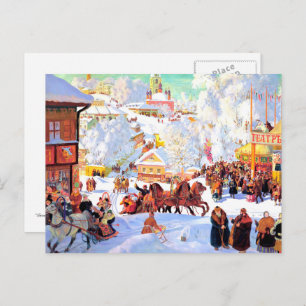 "Shrovetide" de Boris Kustodiev, Carte postale de