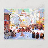 "Shrovetide" de Boris Kustodiev, Carte postale de (Devant)