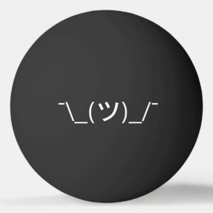 Shrug Emoticon0o\_(ツ)_/ Japanse Kaomoji Ping Pon Pingpongballen