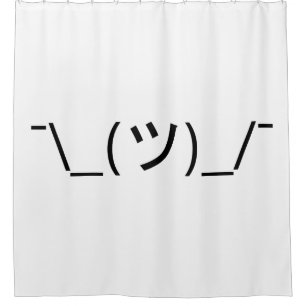 Shrug Emoticon Pennine_(ツ)_/ Japanse Kaomoji Douchegordijn