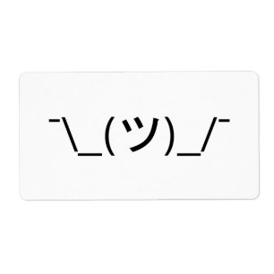 Shrug Emoticon Pennine_(ツ)_/ Japanse Kaomoji Etiket