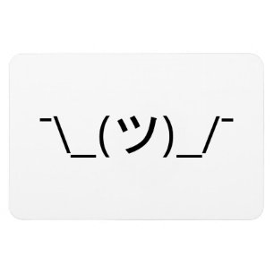 Shrug Emoticon Pennine_(ツ)_/ Japanse Kaomoji Magneet