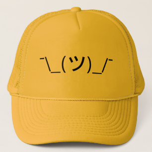Shrug Emoticon Pennine_(ツ)_/ Japanse Kaomoji Trucker Pet