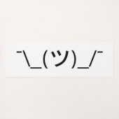 Shrug Emoticon Pennine_(ツ)_/ Japanse Kaomoji Yogamat (Achterkant (horizontaal))