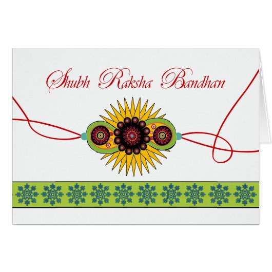 Shubh Raksha Bandhan, Rakhi Wristband Festival (Devant horizontal)