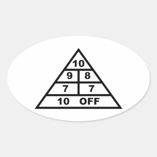 Shuffleboard Ovale Sticker (Voorkant)