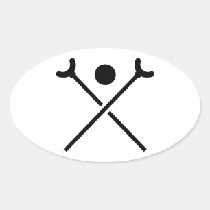 Shuffleboard Ovale Sticker