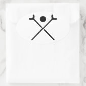 Shuffleboard Ovale Sticker (Tas)