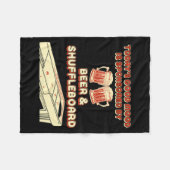 Shuffleboard Player Beer Fleece Deken (Voorkant (Horizontaal))