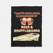 Shuffleboard Player Beer  Fleece Deken (Voorkant)