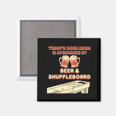 Shuffleboard Player Beer  Magneet (Voorkant / Achterkant)
