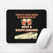 Shuffleboard Player Beer  Muismat (Met muis)