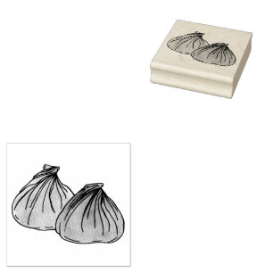 Shumai Chinees Kantonees eten Dim Sum Dumplings Rubberstempel