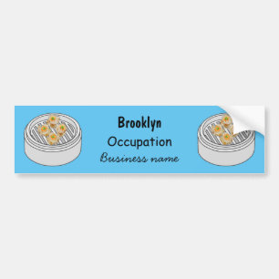 Shumai dim sum cartoon illustratie bumpersticker