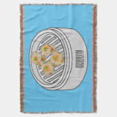 Shumai dim sum cartoon illustratie deken (Voorkant Verticaal)