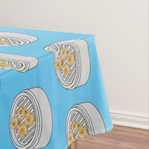 Shumai dim sum cartoon illustratie tafelkleed